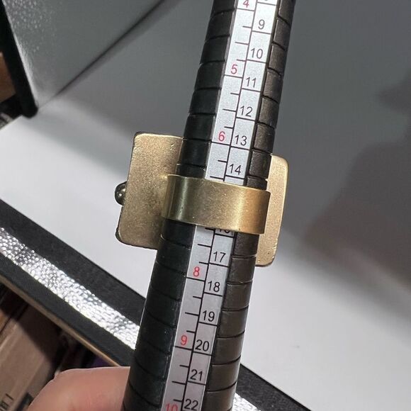 NWT Zara S/S 2021 Collection 09 brass fringe ring size small 5/6 - Picture 4 of 4